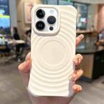 For iPhone 14 Pro Ring Texture TPU Phone Case(White)