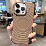 For iPhone 12 Pro Max Ring Texture TPU Phone Case(Khaki)