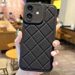 For iPhone 12 Lambskin Texture Matte TPU Phone Case(Black)