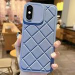 For iPhone XS / X Lambskin Texture Matte TPU Phone Case(Blue)