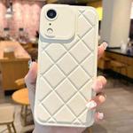 For iPhone XR Lambskin Texture Matte TPU Phone Case(White)