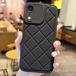For iPhone XR Lambskin Texture Matte TPU Phone Case(Black)