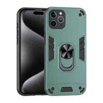 For iPhone 11 Pro Shockproof Metal Ring Holder Phone Case(Green)