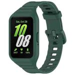 For Samsung Galaxy Fit 3 Solid Color Integrated TPU Watch Band(Dark Green)