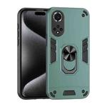 For Huawei nova 9 Shockproof Metal Ring Holder Phone Case(Green)