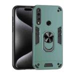 For Huawei Y9 Prime 2019 Shockproof Metal Ring Holder Phone Case(Green)