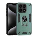 For Honor X8a Shockproof Metal Ring Holder Phone Case(Green)