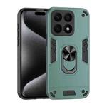 For Honor X8b Shockproof Metal Ring Holder Phone Case(Green)