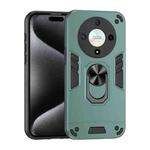 For Honor X9b Shockproof Metal Ring Holder Phone Case(Green)