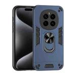 For Honor Magic7 Shockproof Metal Ring Holder Phone Case(Blue)