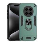 For Honor Magic7 Pro Shockproof Metal Ring Holder Phone Case(Green)