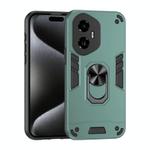 For Honor 300 Shockproof Metal Ring Holder Phone Case(Green)