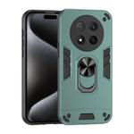 For Honor X9c Shockproof Metal Ring Holder Phone Case(Green)