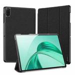 For Honor Pad X8a DUX DUCIS Domo Series Cloth Texture Magnetic Leather Tablet Case(Black)
