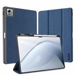 For Xiaomi Pad 7 Ultra DUX DUCIS Domo Series Cloth Texture Magnetic Leather Tablet Case(Blue)