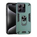 For ZTE Blade A54 Shockproof Metal Ring Holder Phone Case(Green)