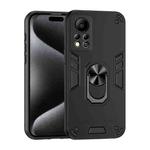 For Infinix Hot 11s NFC Shockproof Metal Ring Holder Phone Case(Black)