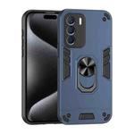 For Infinix Zero 5G 2023 Shockproof Metal Ring Holder Phone Case(Blue)