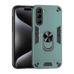 For Infinix Hot 50 Pro 4G Shockproof Metal Ring Holder Phone Case(Green)