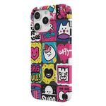 For iPhone 15 Pro Max TGVIS Stylish Series Graffiti Pattern Phone Case(Black)