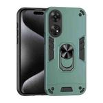 For OPPO Reno8 T 4G Shockproof Metal Ring Holder Phone Case(Green)