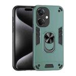 For OPPO K11 Shockproof Metal Ring Holder Phone Case(Green)