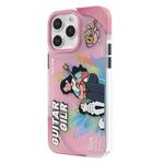 For iPhone 15 Pro Max TGVIS Joyful Series Performance Pattern Phone Case(Pink)