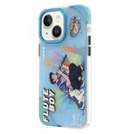 For iPhone 15 Plus TGVIS Joyful Series Performance Pattern Phone Case(Blue)