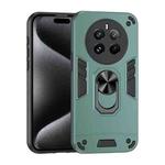 For Realme 12 Pro Shockproof Metal Ring Holder Phone Case(Green)