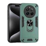 For Realme 12 Pro+ Shockproof Metal Ring Holder Phone Case(Green)