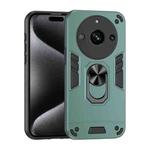 For Realme Nazro 60 Pro Shockproof Metal Ring Holder Phone Case(Green)