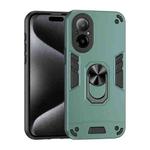 For Realme C67 4G Shockproof Metal Ring Holder Phone Case(Green)