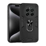 For Realme Narzo 70 Pro Shockproof Metal Ring Holder Phone Case(Black)