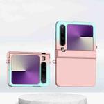 For Huawei Pura X Three Parts Gradient Color Skin Feel PC Full Coverage Shockproof Phone Case(Pink Cyan Gradient)