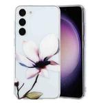 For Samsung Galaxy S23 5G Colorful Painting Pattern TPU Phone Case(White Flowers)