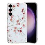 For Samsung Galaxy S23 FE 5G Colorful Painting Pattern TPU Phone Case(Red Flowers)