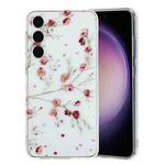 For Samsung Galaxy S24 5G Colorful Painting Pattern TPU Phone Case(Red Flowers)