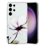 For Samsung Galaxy S24 Ultra 5G Colorful Painting Pattern TPU Phone Case(White Flowers)