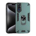 For Tecno Pova 4 Pro Shockproof Metal Ring Holder Phone Case(Green)