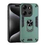 For Tecno Spark Go 2023 Shockproof Metal Ring Holder Phone Case(Green)