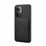 For OPPO K11 / OnePlus Nord CE 3 5G D04 Calf Texture Dual Card Slot Holder Phone Case(Black)