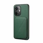 For OPPO K11 / OnePlus Nord CE 3 5G D04 Calf Texture Dual Card Slot Holder Phone Case(Green)