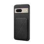 For Google Pixel 8 D04 Calf Texture Dual Card Slot Holder Phone Case(Black)