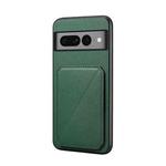 For Google Pixel 7 Pro D04 Calf Texture Dual Card Slot Holder Phone Case(Green)