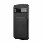 For Google Pixel 7 D04 Calf Texture Dual Card Slot Holder Phone Case(Black)