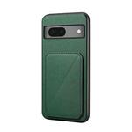 For Google Pixel 7 D04 Calf Texture Dual Card Slot Holder Phone Case(Green)