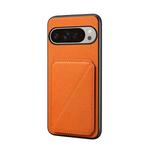 For Google Pixel 10 Pro XL D04 Calf Texture Dual Card Slot Holder Phone Case(Orange)