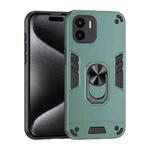 For Xiaomi Redmi A1 Shockproof Metal Ring Holder Phone Case(Green)