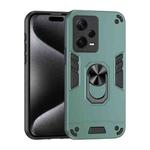 For Xiaomi Redmi Note 12 Pro+ Shockproof Metal Ring Holder Phone Case(Green)