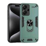 For Xiaomi Redmi Note 13 Pro+ Shockproof Metal Ring Holder Phone Case(Green)